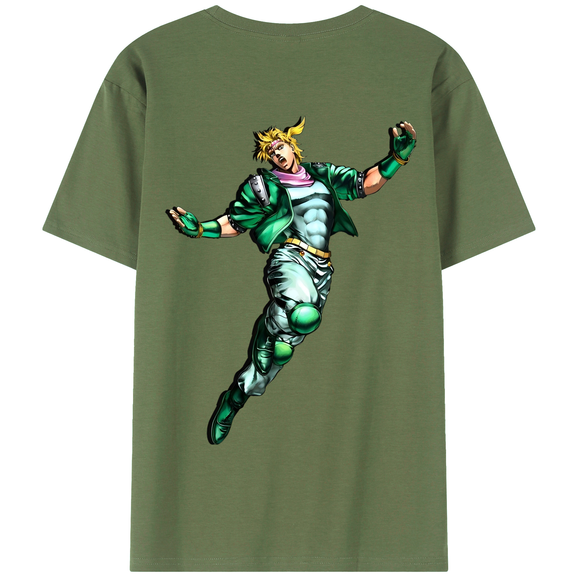 （画像用） ジョジョの奇妙な冒険 ディオ?ブランドー JoJo's Bizarre Adventure Dio Brando 綿100％ メンズ半袖Tシャツ（バックプリント） 通気性